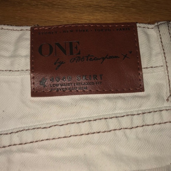 One Teaspoon White Denim Skirt - Picture 3 of 4